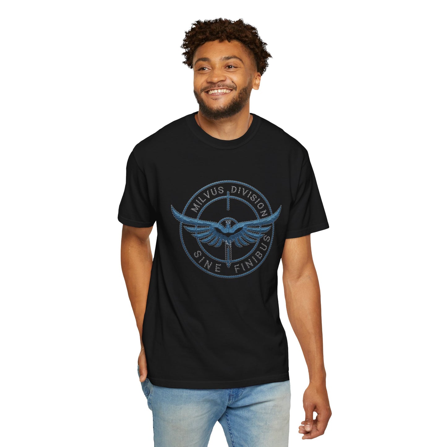 Milvus Division Logo Unisex Garment-Dyed T-Shirt