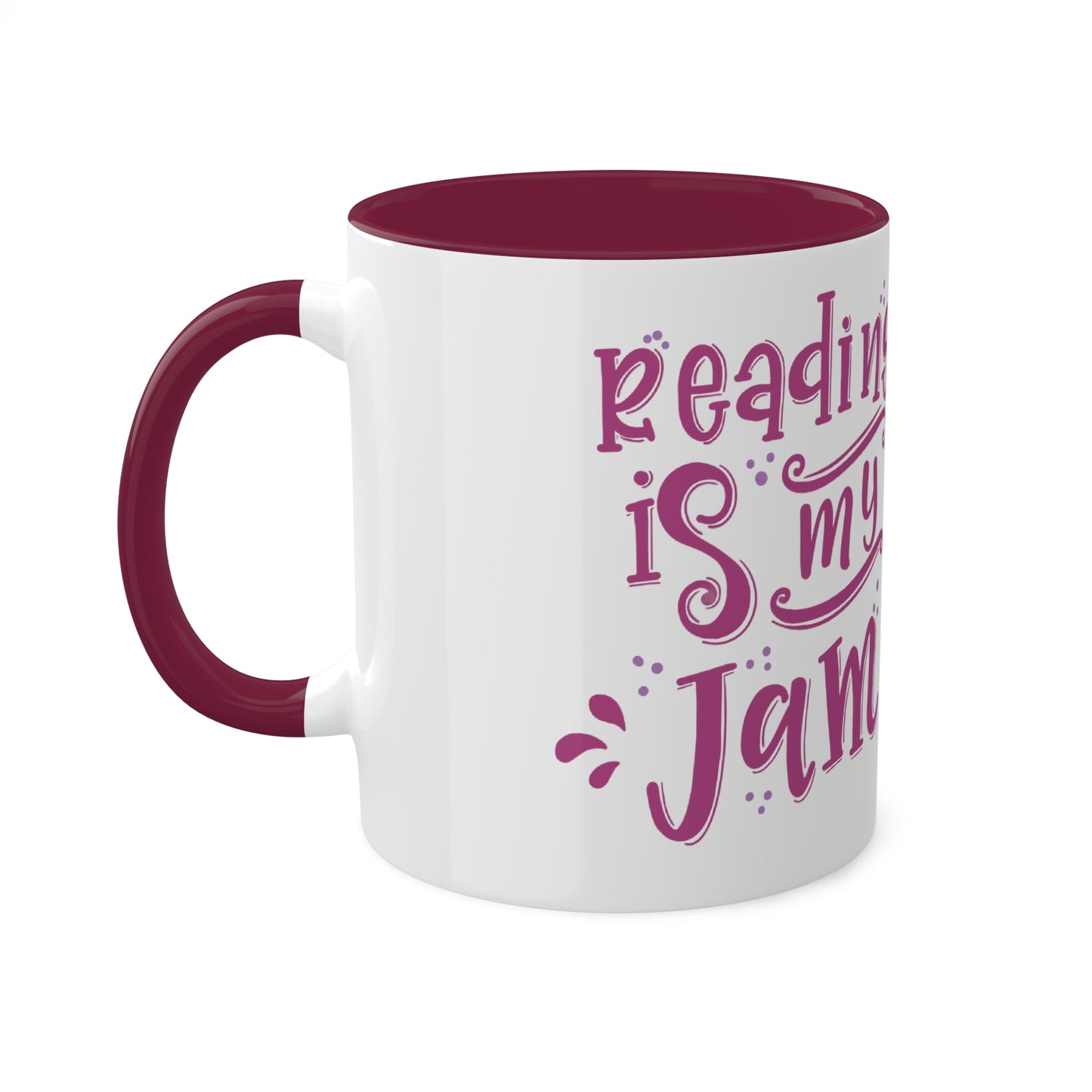 Reading Is My Jam Colorful Mugs, 11oz