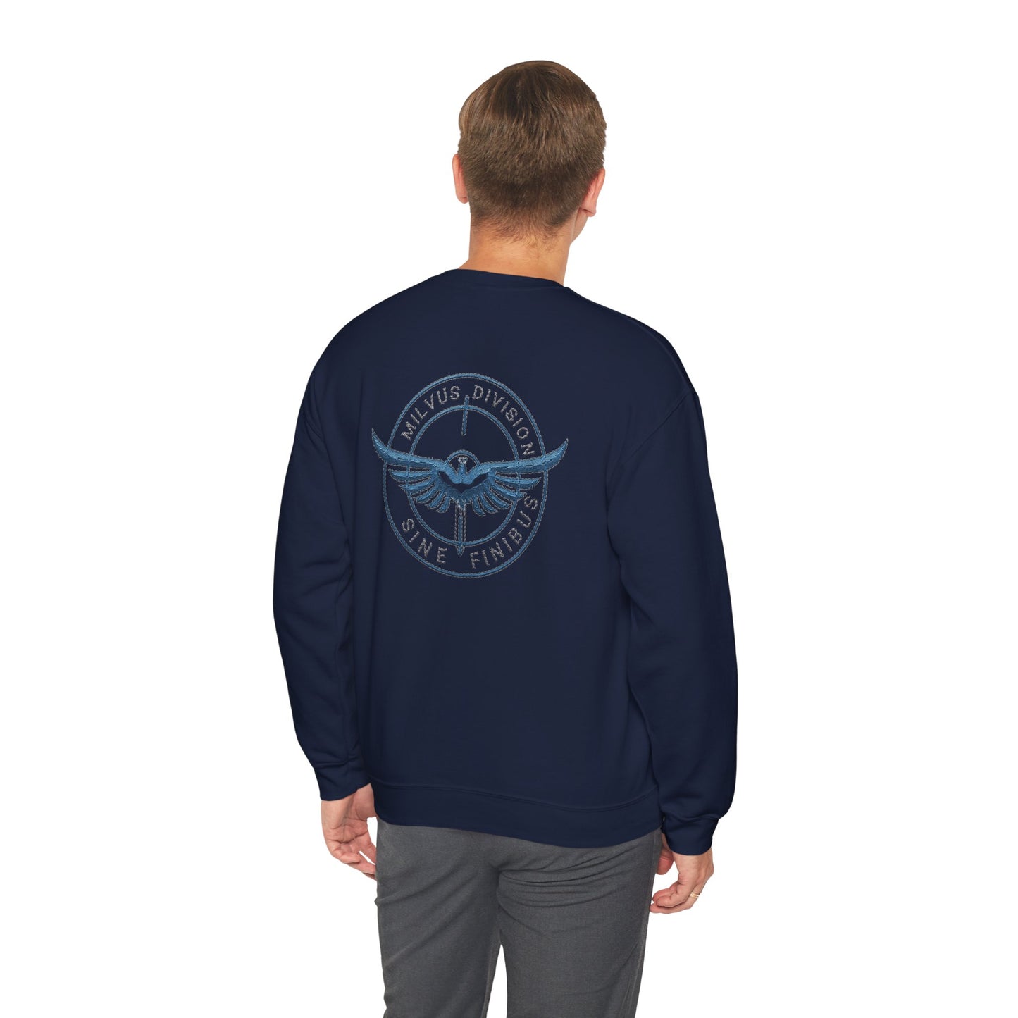 Milvus Division logo Unisex Heavy Blend™ Crewneck Sweatshirt
