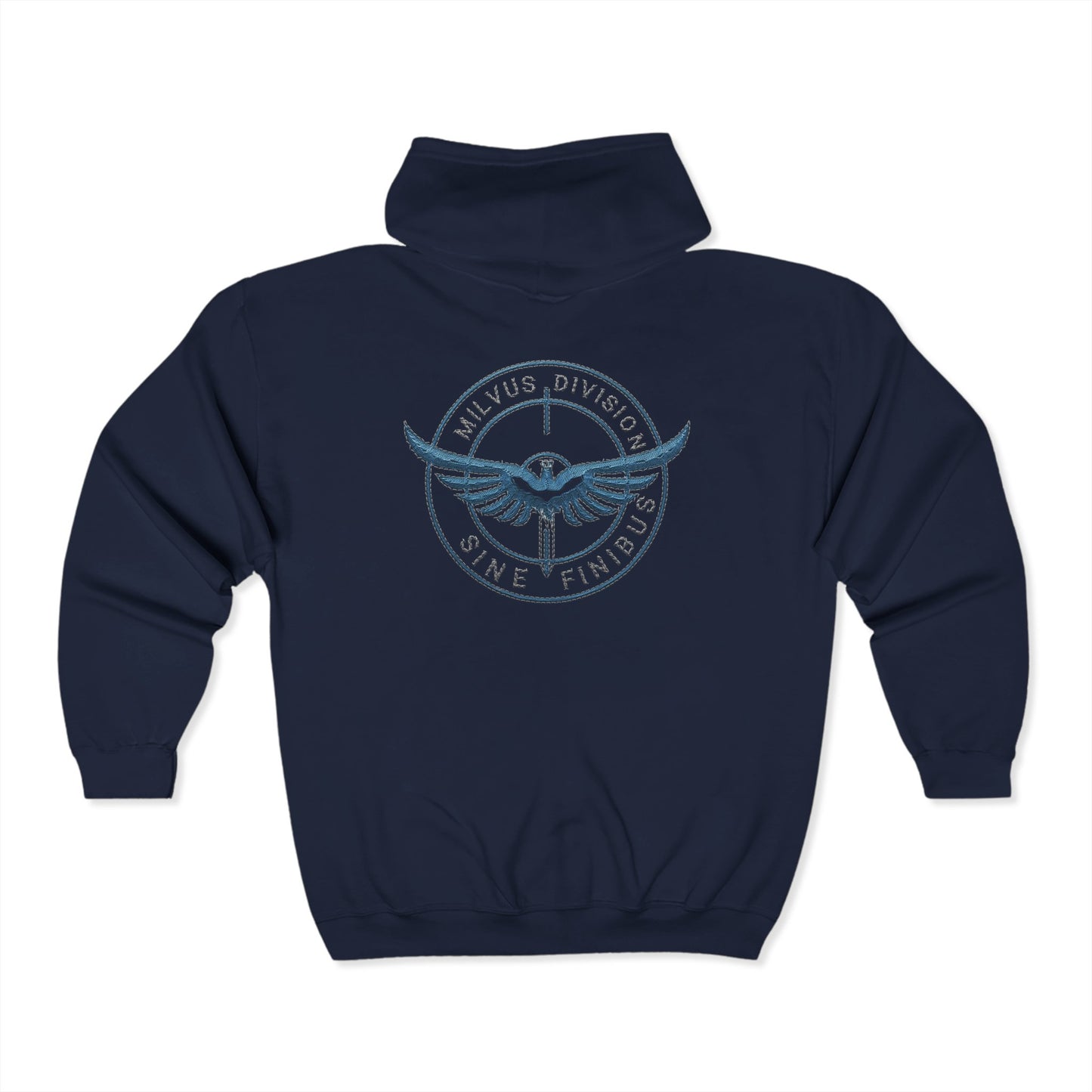 Milvus Division Logo Unisex Full Zip Hoodie