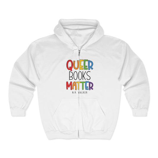 Queer Books Matter Unisex Zip Hoodie