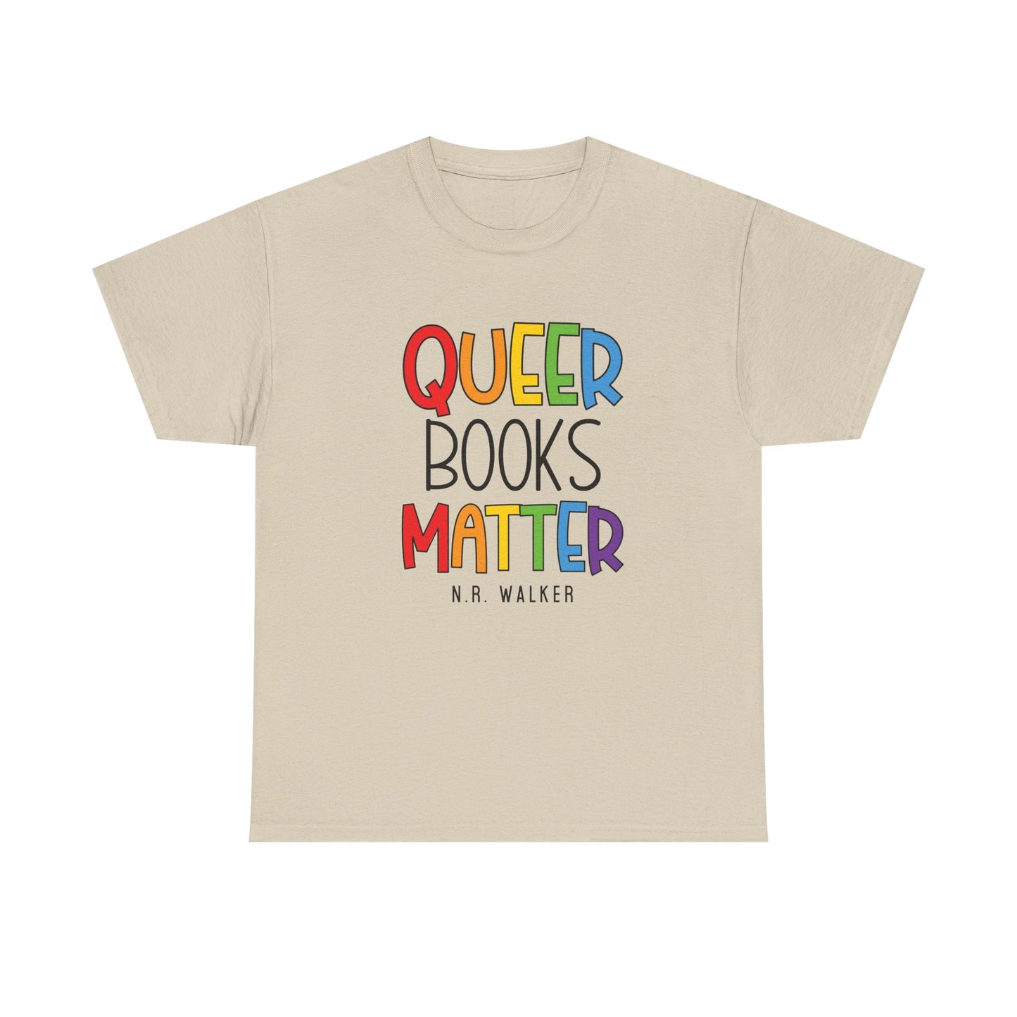 Queer Books Matter Tee, Unisex Heavy Cotton Tee for LGBTQ+ Readers