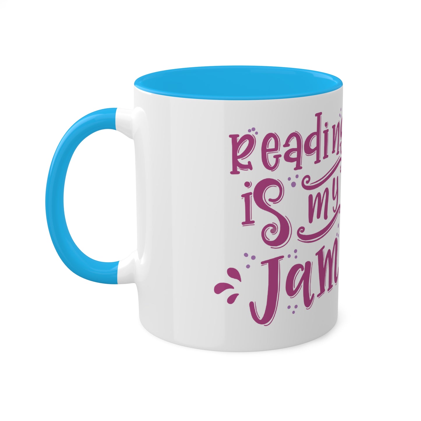 Reading Is My Jam Colorful Mugs, 11oz