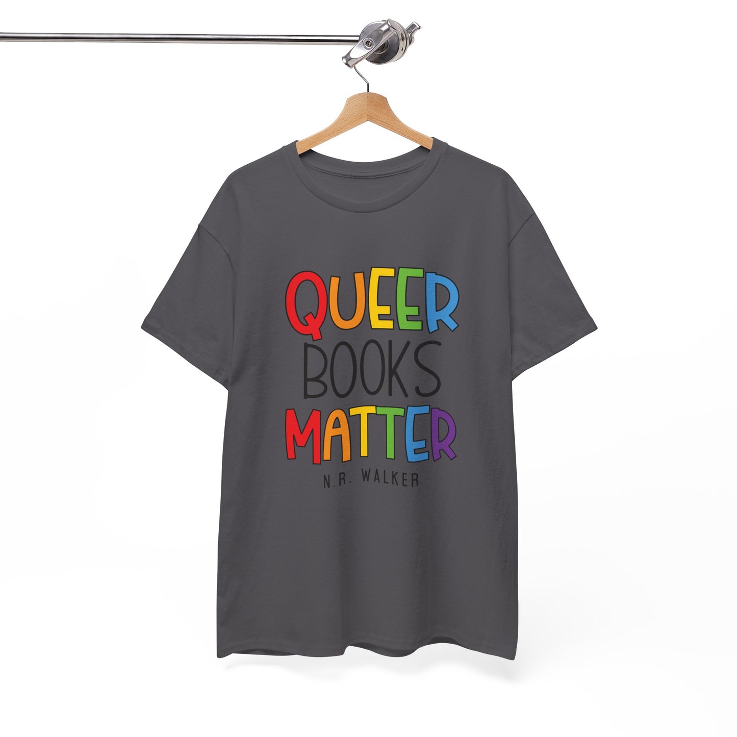 Queer Books Matter Tee, Unisex Heavy Cotton Tee for LGBTQ+ Readers