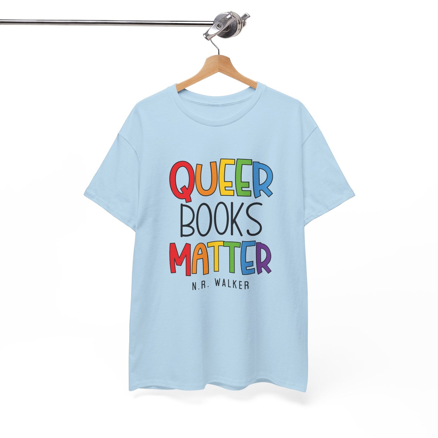 Queer Books Matter Tee, Unisex Heavy Cotton Tee for LGBTQ+ Readers