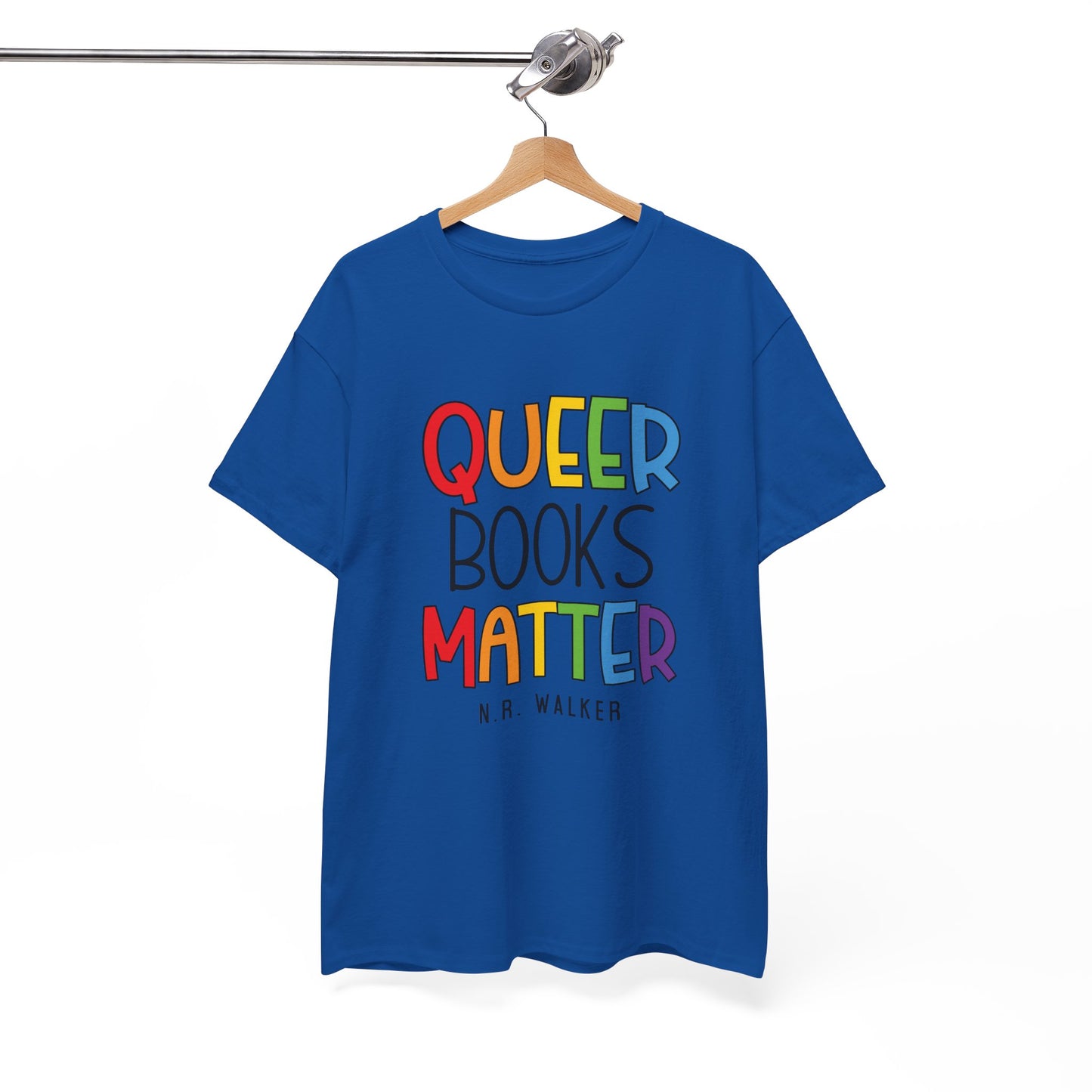 Queer Books Matter Tee, Unisex Heavy Cotton Tee for LGBTQ+ Readers