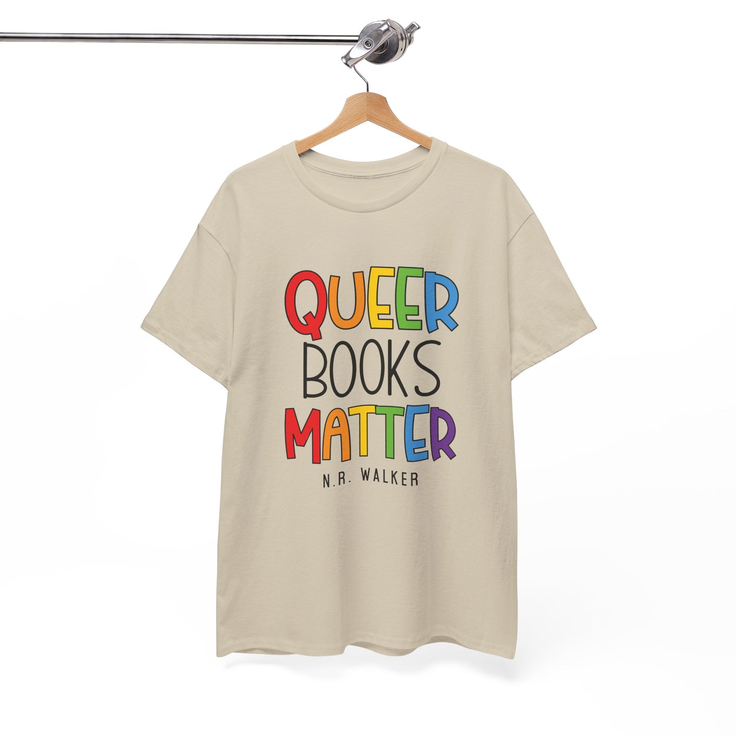 Queer Books Matter Tee, Unisex Heavy Cotton Tee for LGBTQ+ Readers
