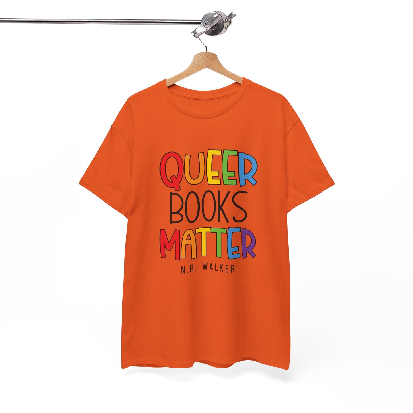 Queer Books Matter Tee, Unisex Heavy Cotton Tee for LGBTQ+ Readers