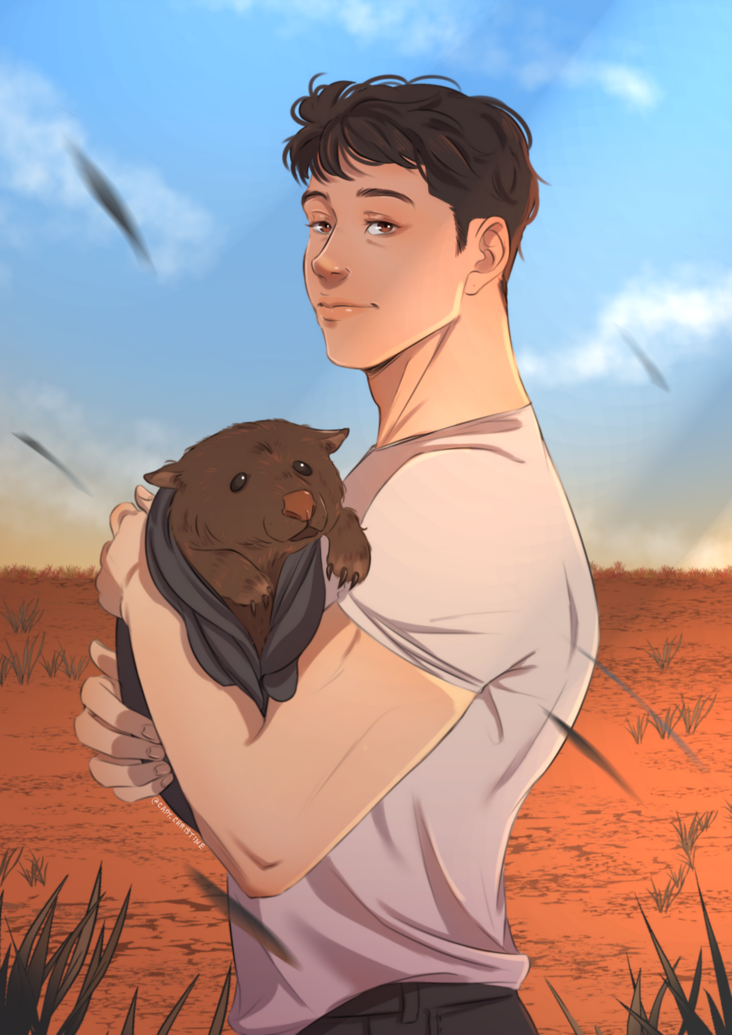 Postcard - Red Dirt Heart x 2